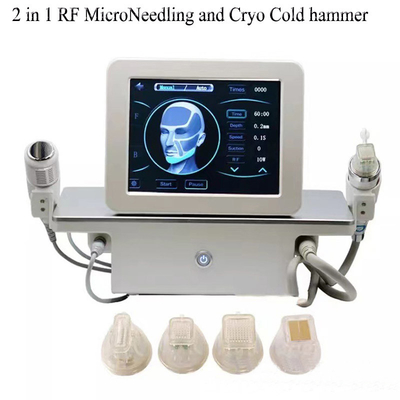 Máquina eléctrica RF Microneedling del lifting facial de Cartidges de 4 agujas y martillo frío de Cryo