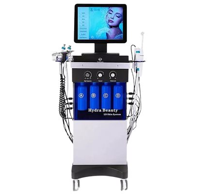 Manijas faciales hidráulicas de la máquina 120W 14 del cuidado de piel BIO LED Hydradermabrasion