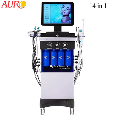 Manijas faciales hidráulicas de la máquina 120W 14 del cuidado de piel BIO LED Hydradermabrasion