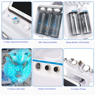 Máquina casera 7 de la burbuja H2O2 en 1 máquina de Hydrafacial Microdermabrasion