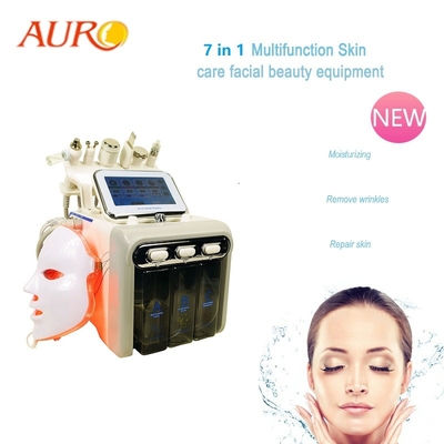 Balneario 7 en 1 máquina de limpiamiento de la piel facial hidráulica de la máquina de la burbuja H2O2