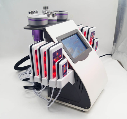 Laser púrpura Lipo del RF y máquina 6 de la cavitación en 1 máquina gorda del retiro de las celulitis