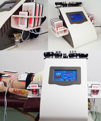 Máquina 6 de la cavitación del laser Lipo del RF del salón en 1 110V 220V para la pérdida de peso