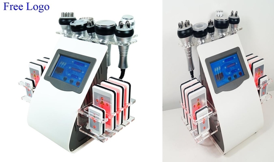 Máquina multipolar RF 9 de la cavitación de Lipo de la elevación de la piel en 1 dispositivo de la reducción de las celulitis
