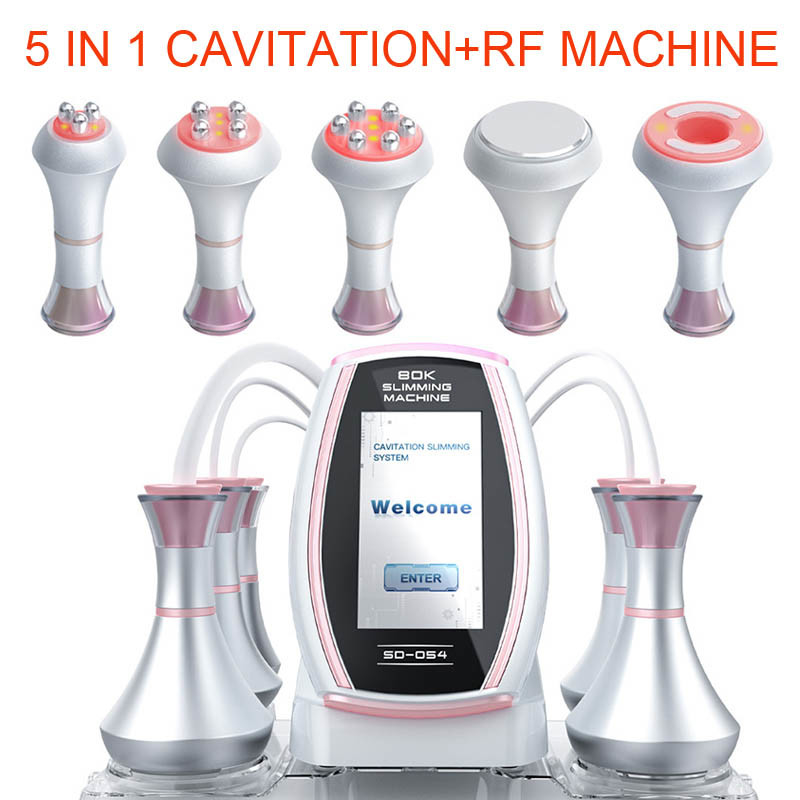cavitación del vacío 50W que adelgaza la máquina 5 en 1 retiro ultrasónico de las celulitis de la cavitación de 80K RF