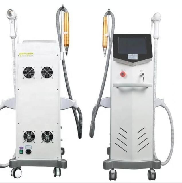 Máquina 2 del retiro del tatuaje del CE en 1 dispositivo del retiro del pelo del laser del diodo del sistema de enfriamiento del interruptor de Picosecond+Q 808nm