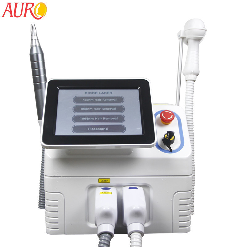 instrumento estupendo del retiro del pelo 1500W con la máquina del retiro del tatuaje del laser del diodo de 808nm 1064nm 755nm