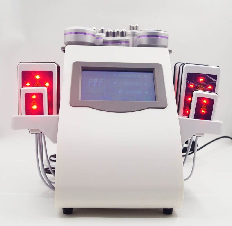 Laser púrpura Lipo del RF y máquina 6 de la cavitación en 1 máquina gorda del retiro de las celulitis