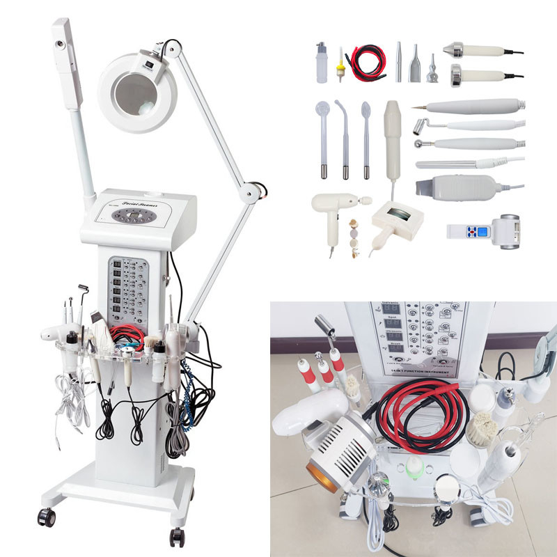 Máquina facial multifuncional 14 del depurador de la piel en 1 color blanco para el balneario
