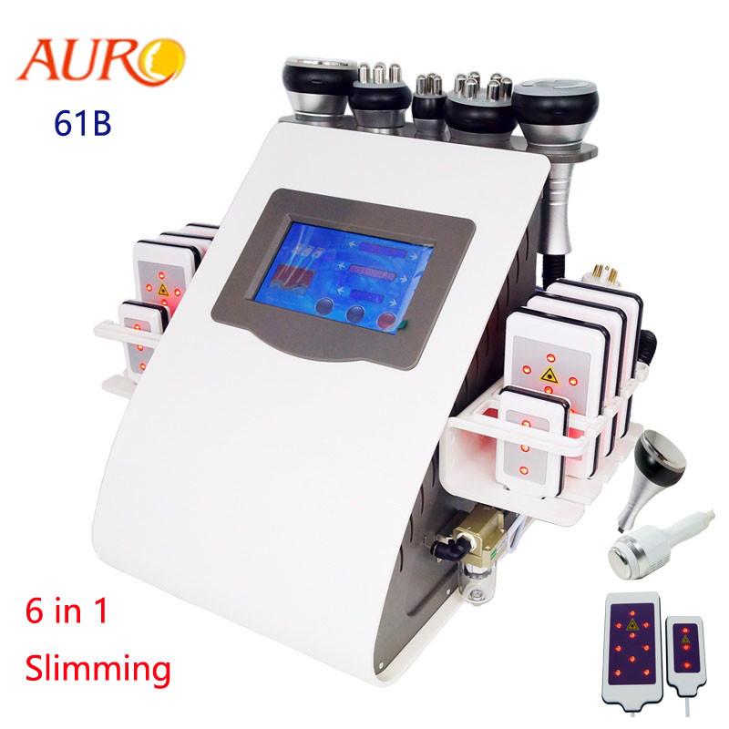 Máquina 6 de la cavitación del laser Lipo del RF del salón en 1 110V 220V para la pérdida de peso