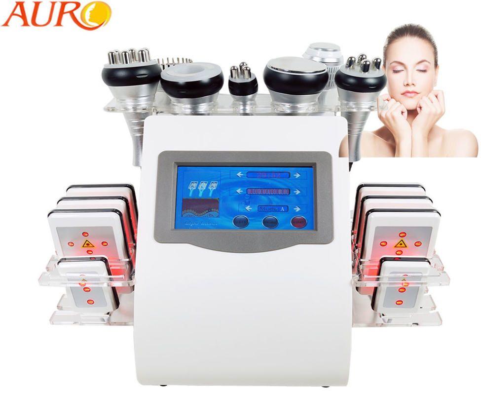 Máquina multipolar RF 9 de la cavitación de Lipo de la elevación de la piel en 1 dispositivo de la reducción de las celulitis