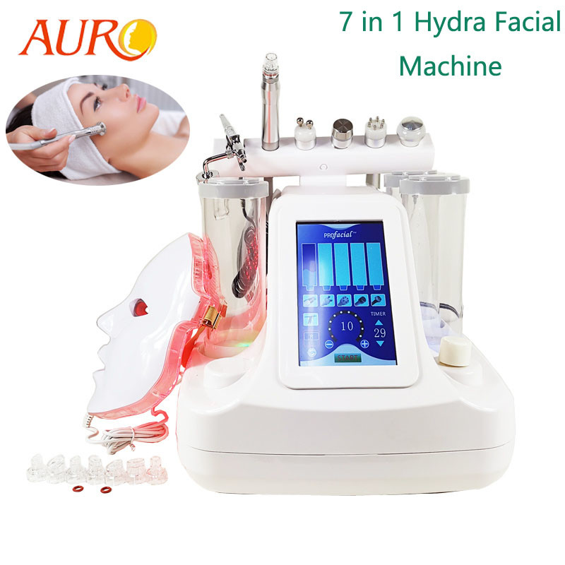 Terapia 7 de Microcurrent en 1 cuidado de piel ultrasónico de la máquina facial del Hydra para el balneario